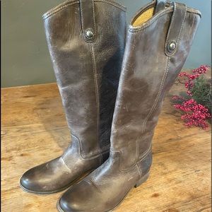 Frye Melissa Riding Boots Sz 7.5 Slate